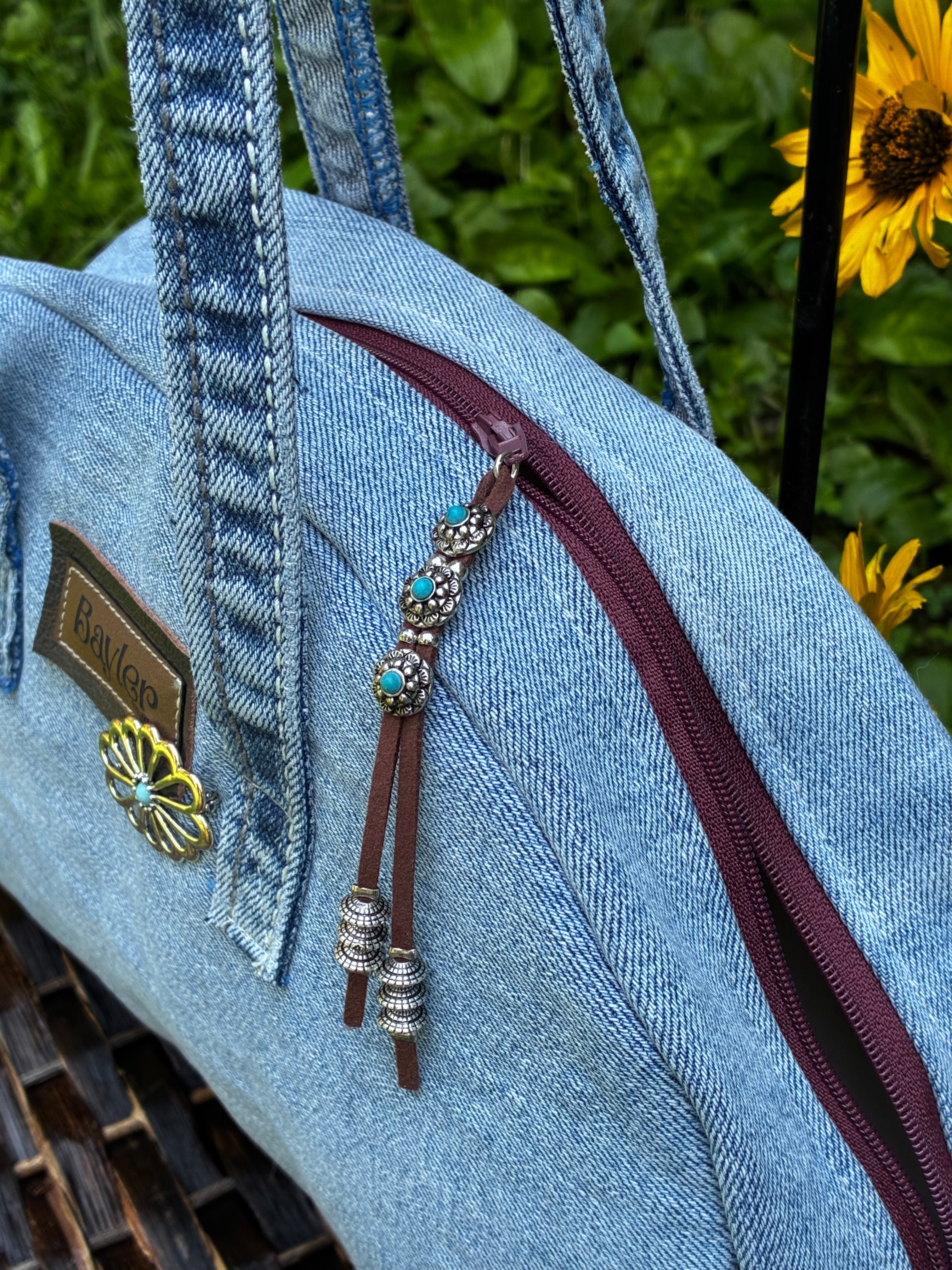 Bell Bottom Denim Purse
