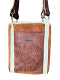 Brown Leather & Suede Small Tote