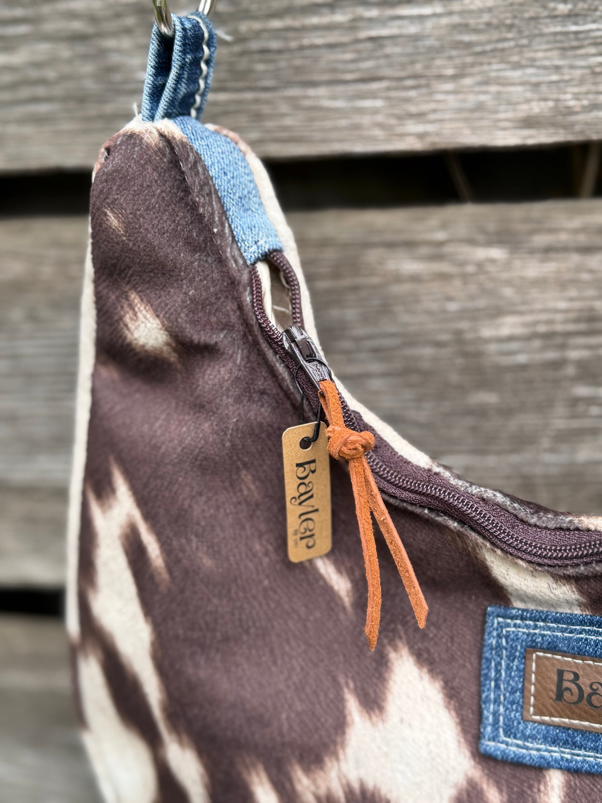 Cow Print Gold Shoulder Bag