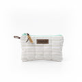 Teal Stripe Mini Flat Zip