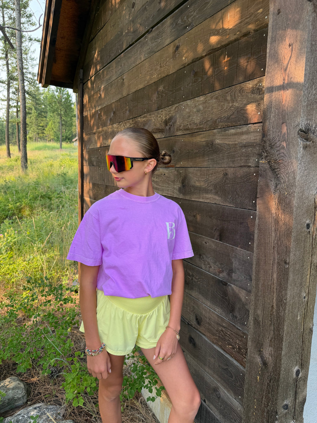 Denim Star Purple Oversized Tee