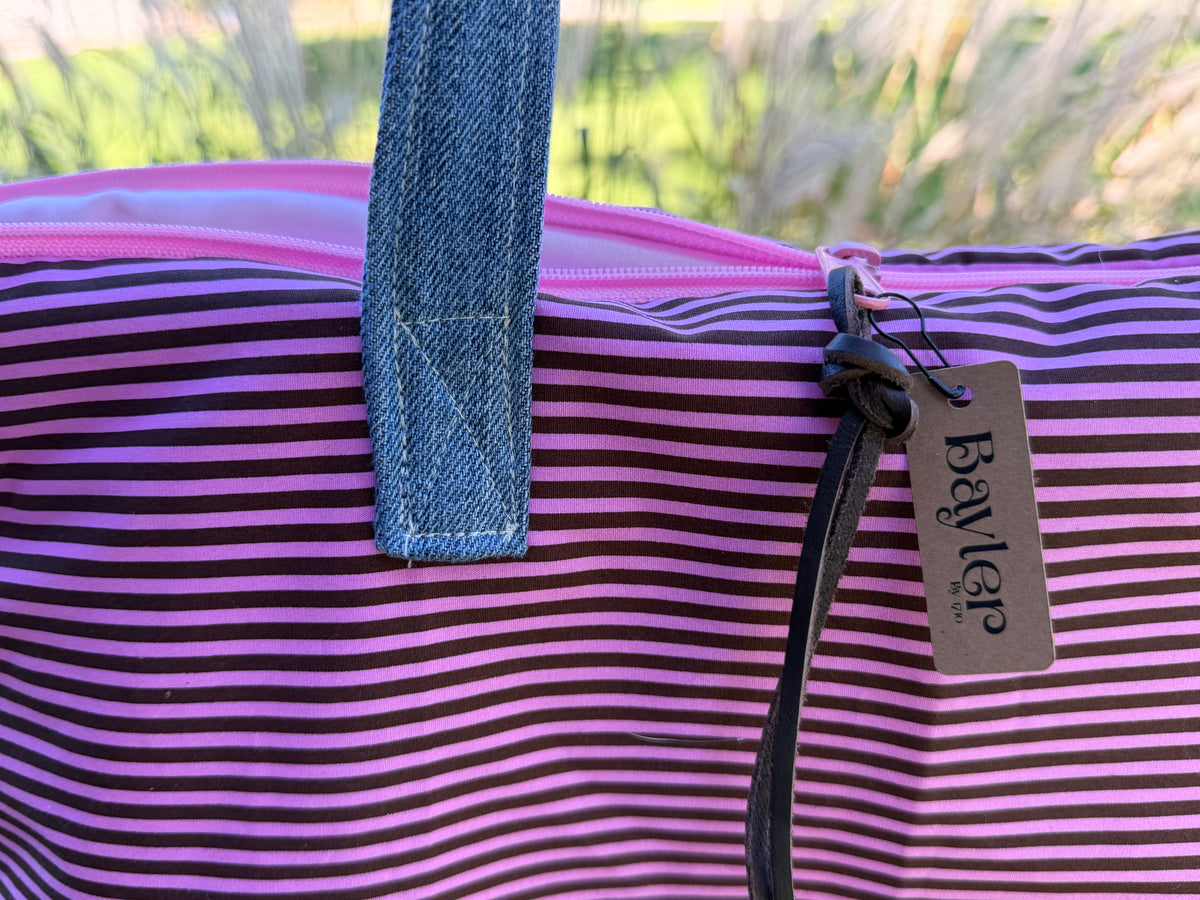 Strawberry Cocoa Denim Tote