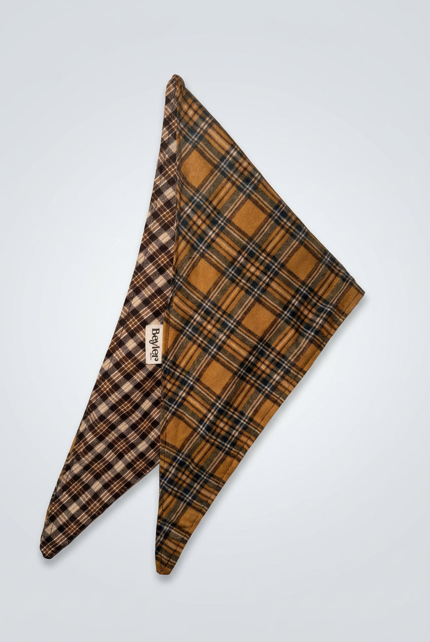 Plaid Reverse Dog Bandana