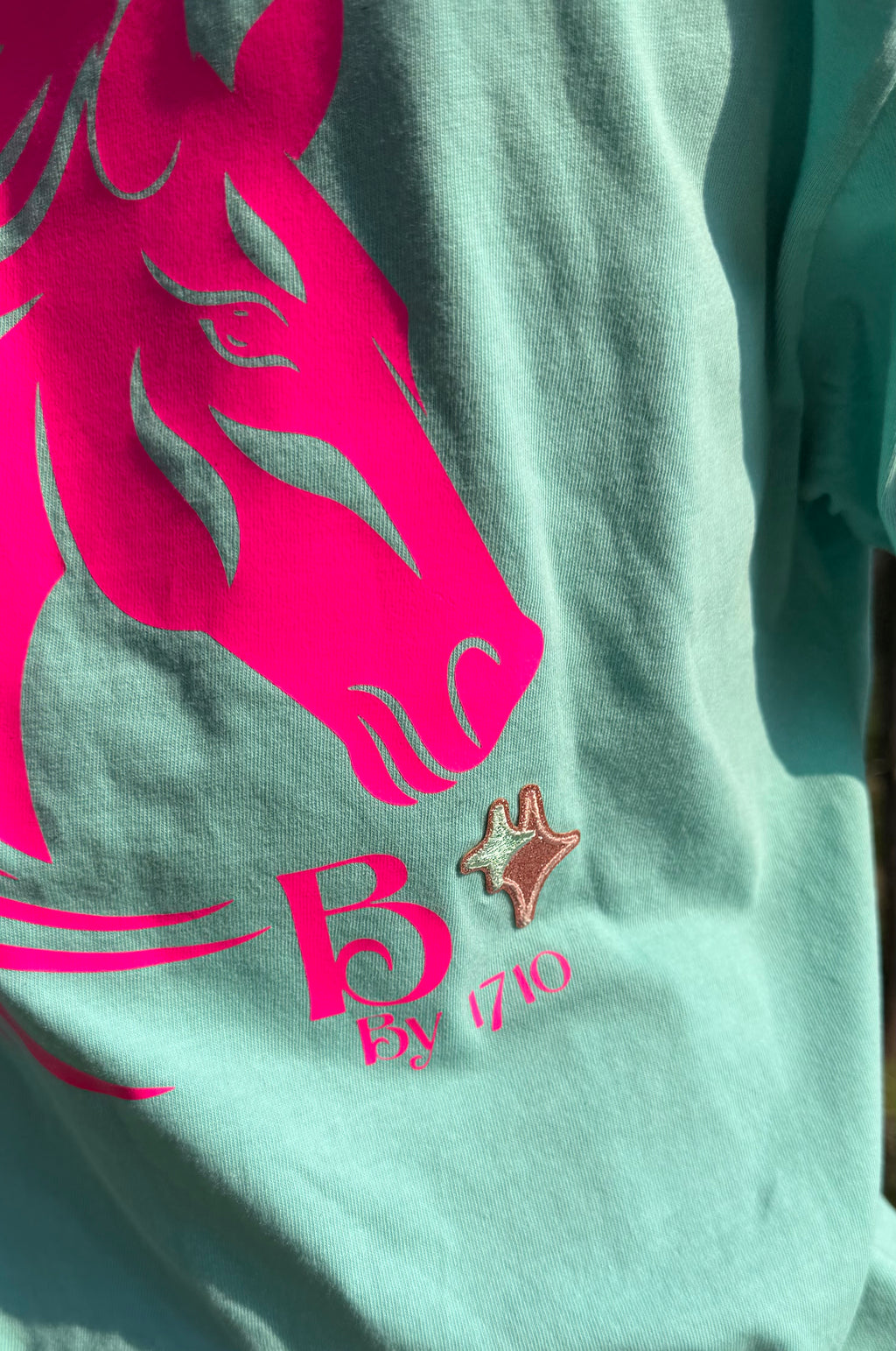 Flower Sparkle Teal Oversized Tee