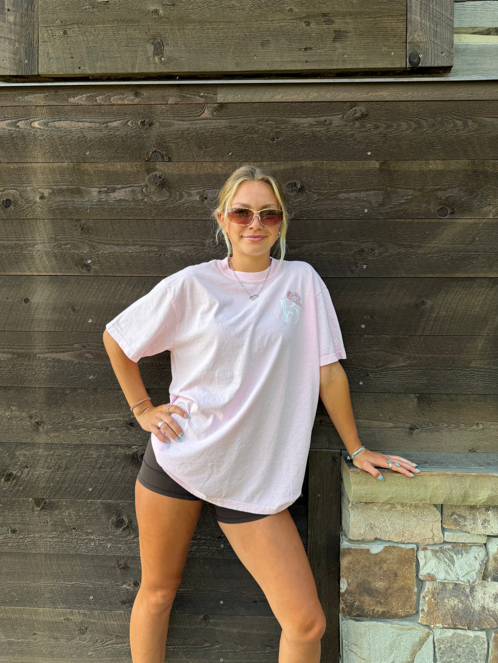 Glitter Cowgirl Pink Oversized Tee