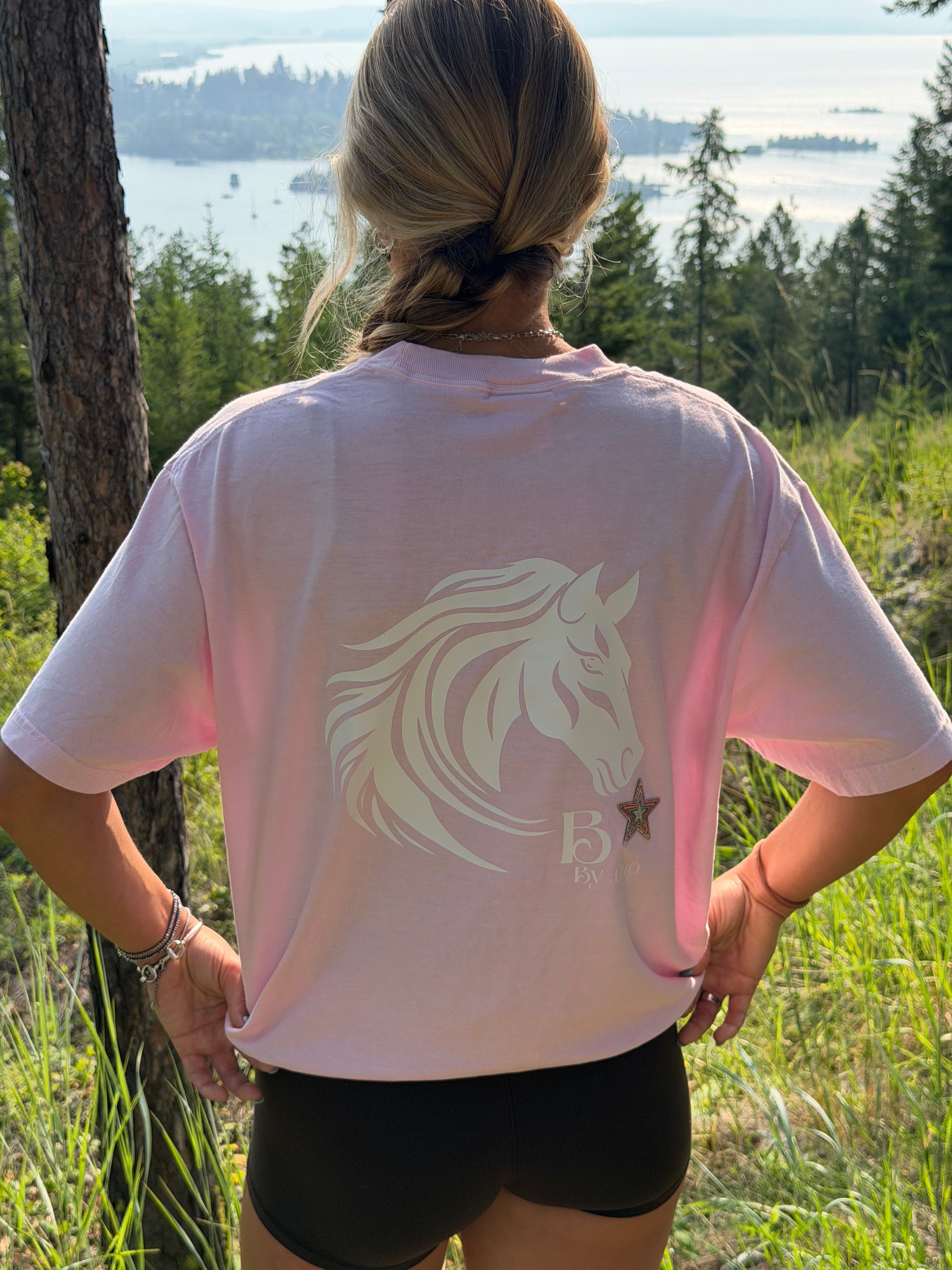 Glitter Cowgirl Pink Oversized Tee