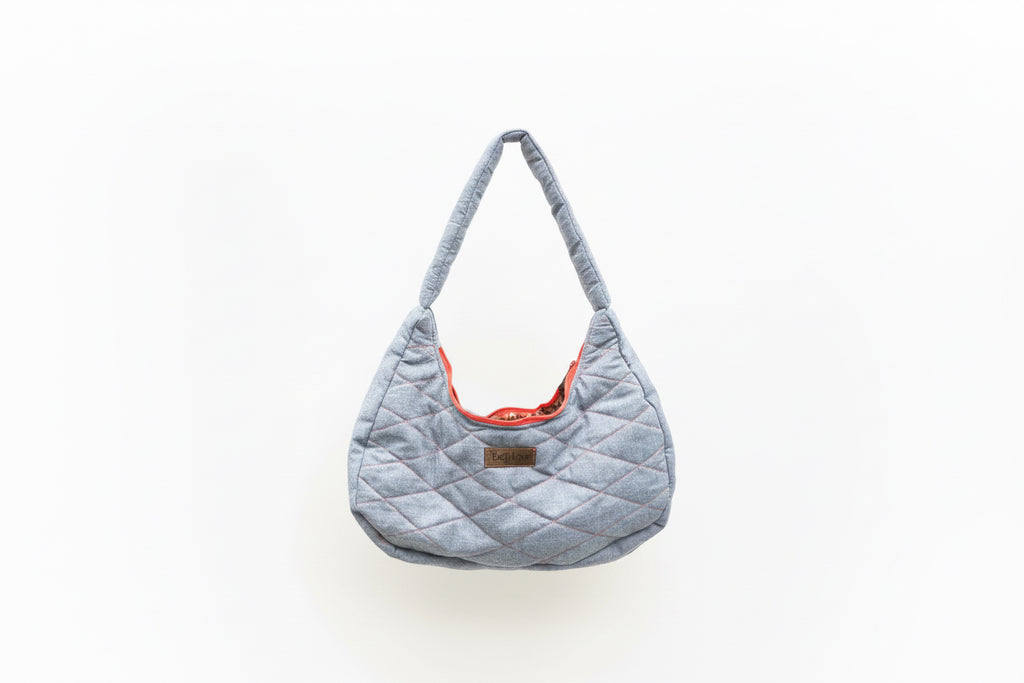 Satin Flower Shoulder Bag