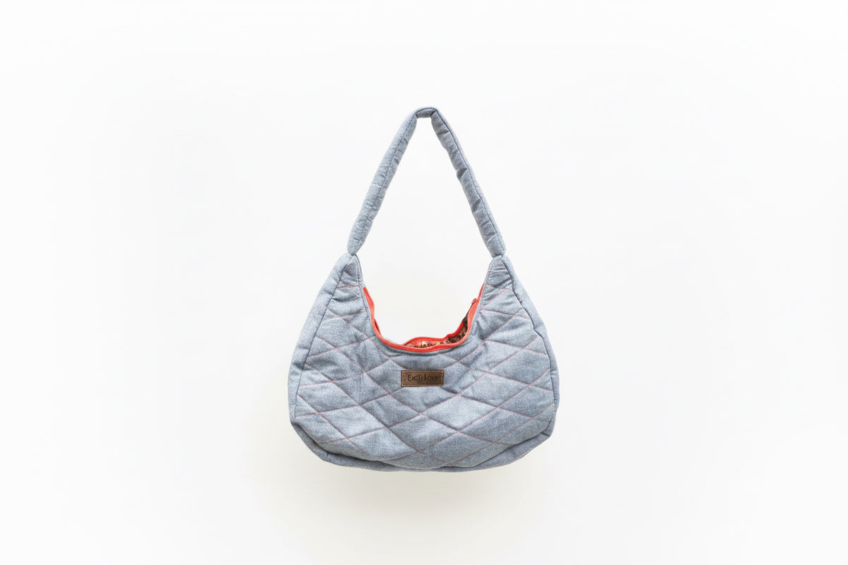 Satin Flower Shoulder Bag