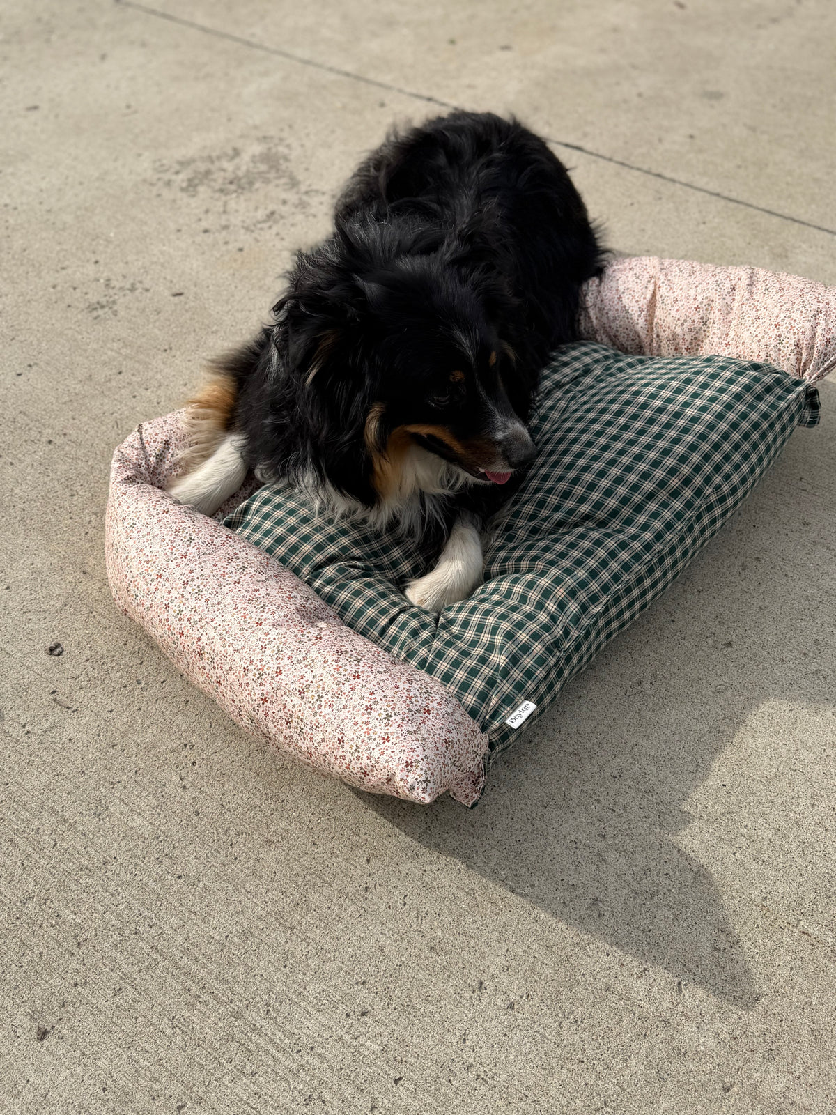 Flower Flannel Medium Dog Bed