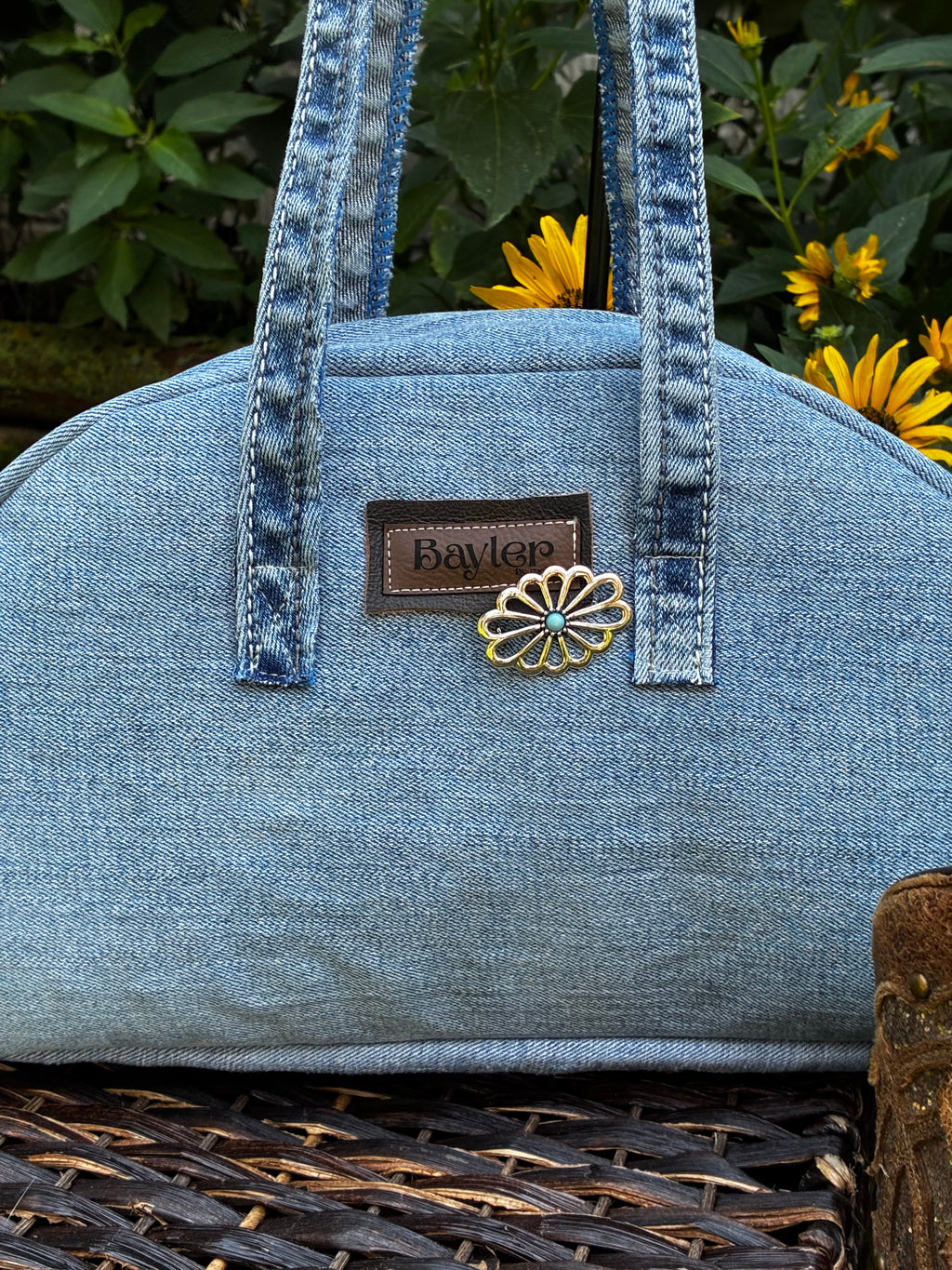 Bell Bottom Denim Purse