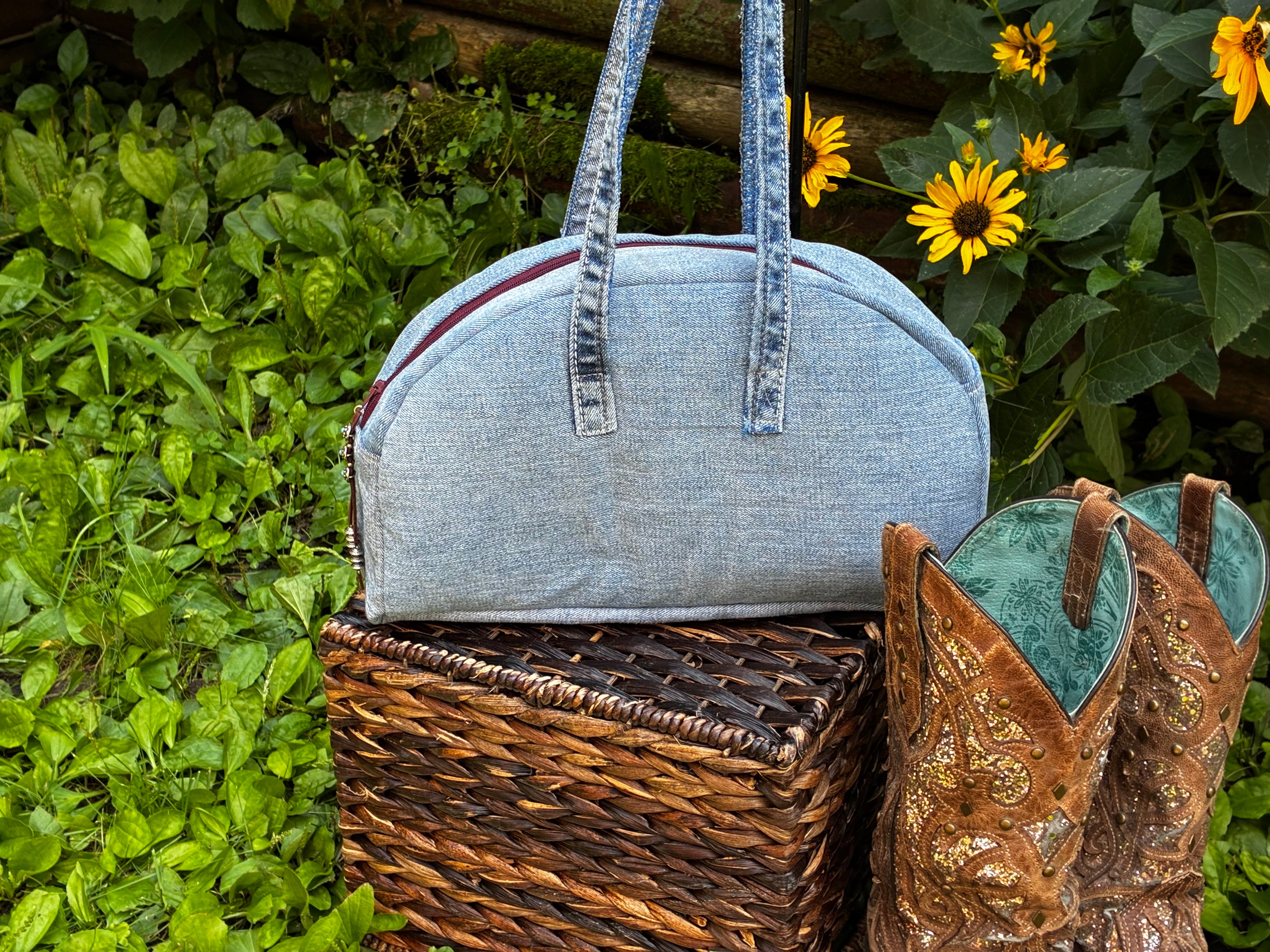 Bell Bottom Denim Purse