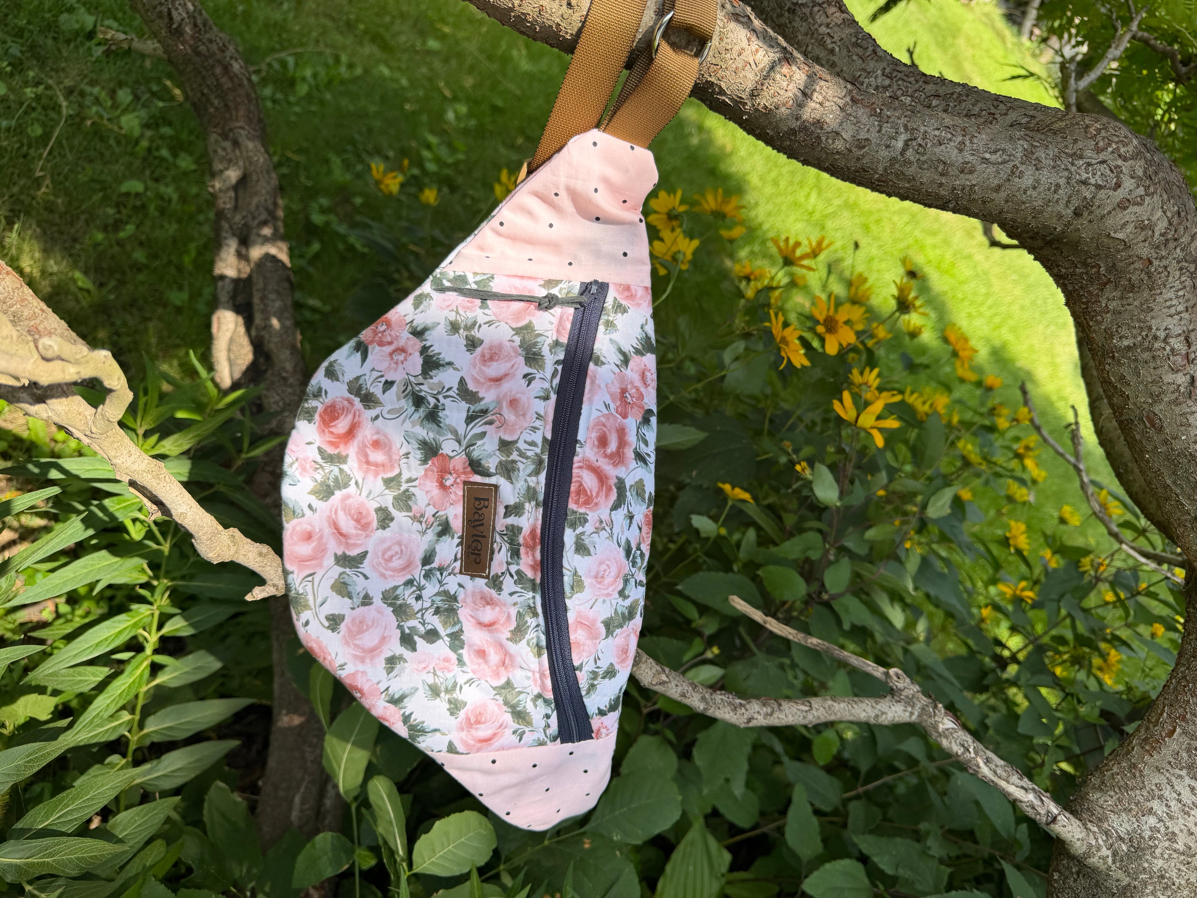 Polka Flower Crossbody