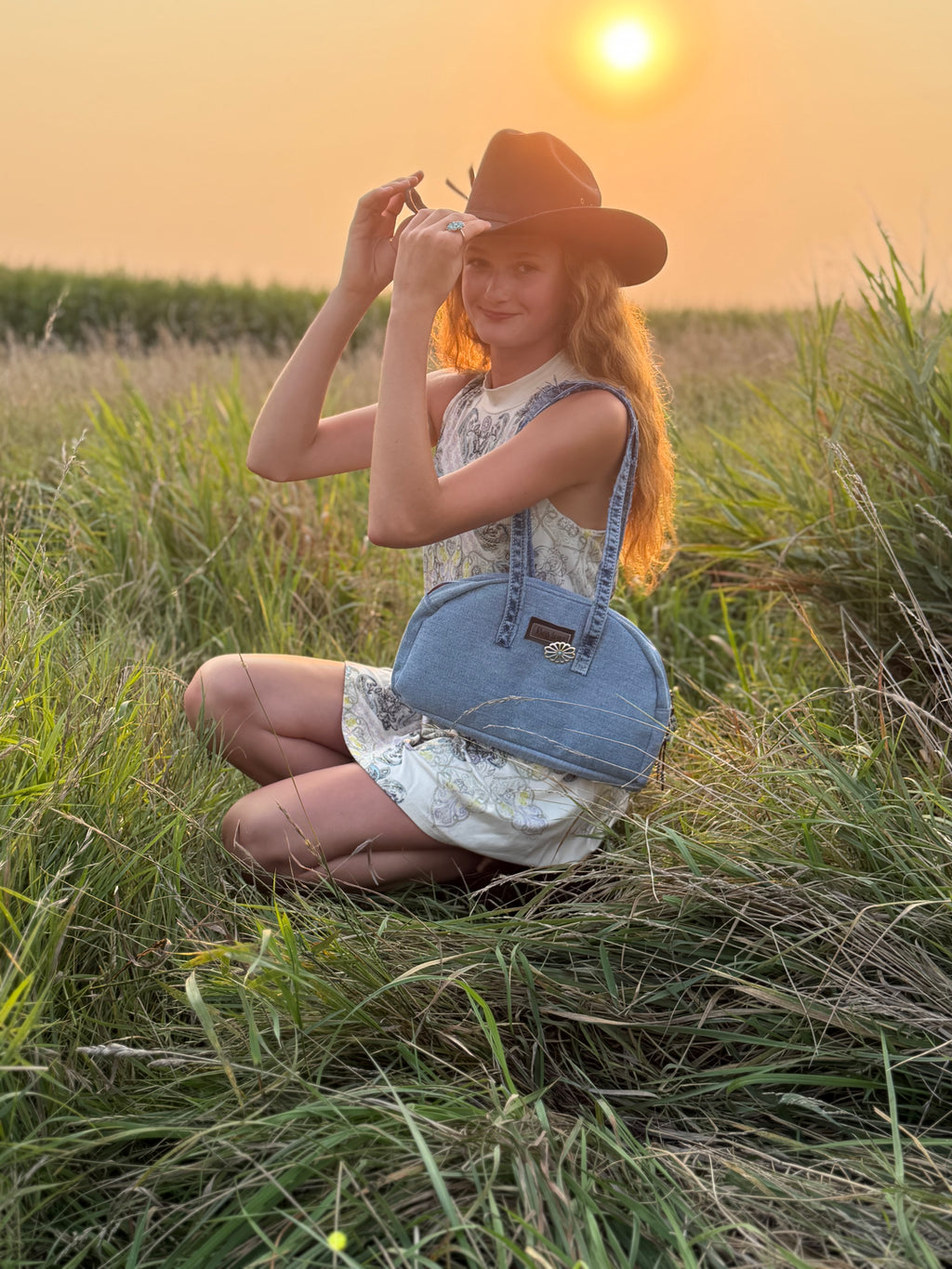Bell Bottom Denim Purse