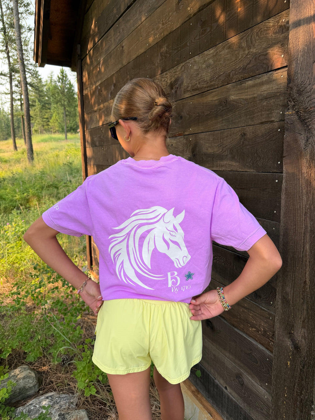 Denim Star Purple Oversized Tee