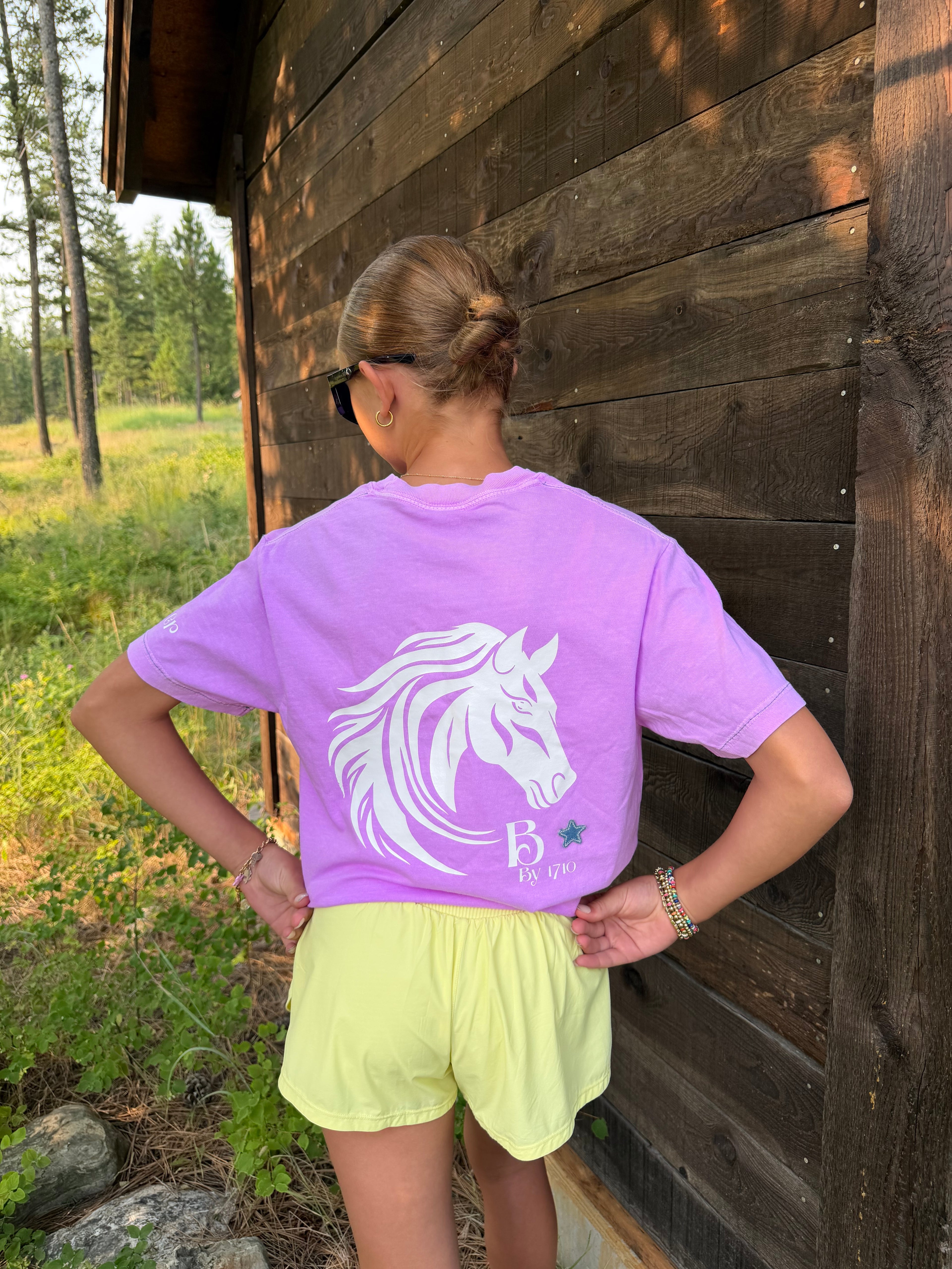 Denim Star Purple Oversized Tee