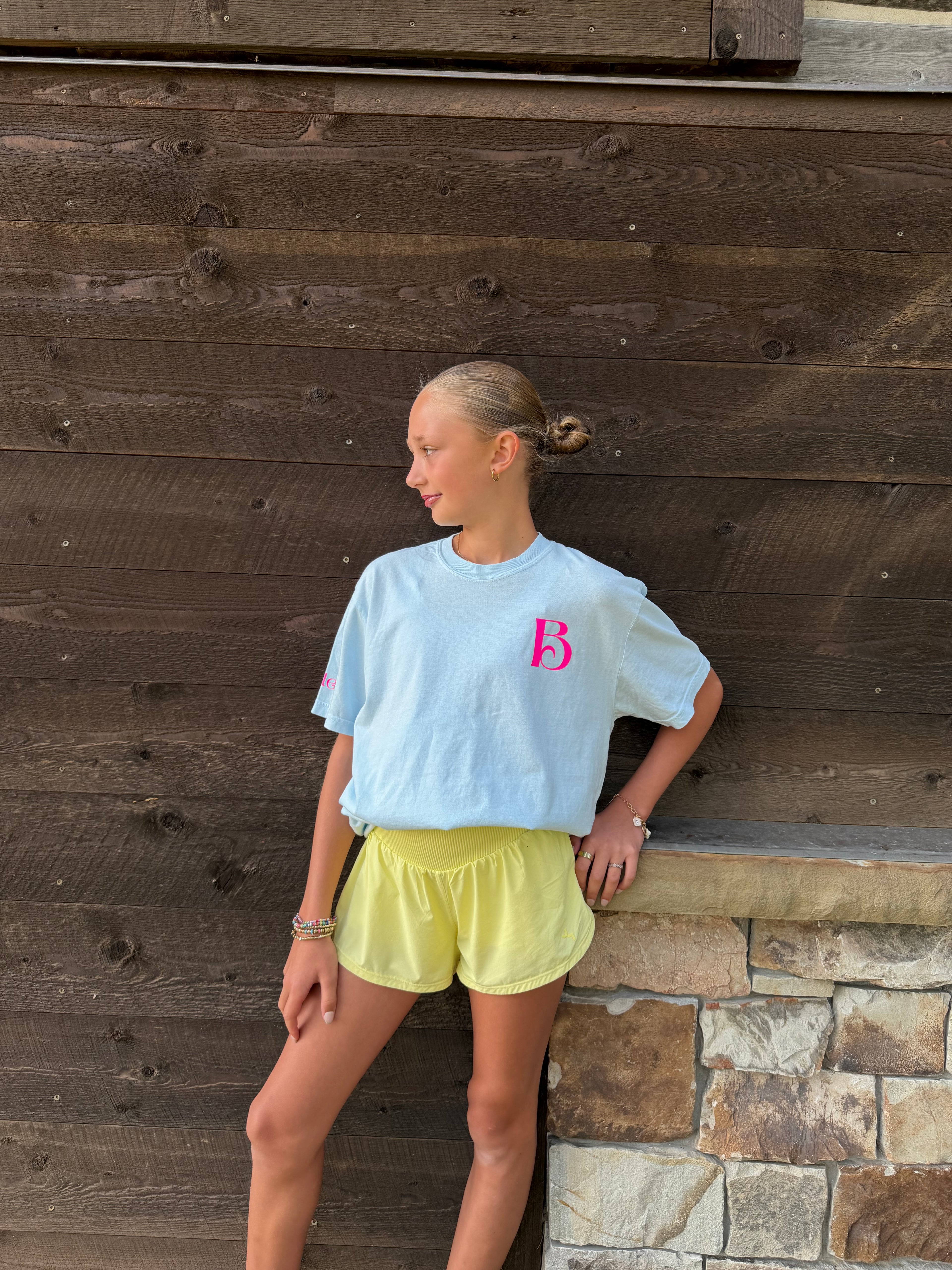Glitter Cactus Blue Oversized Tee