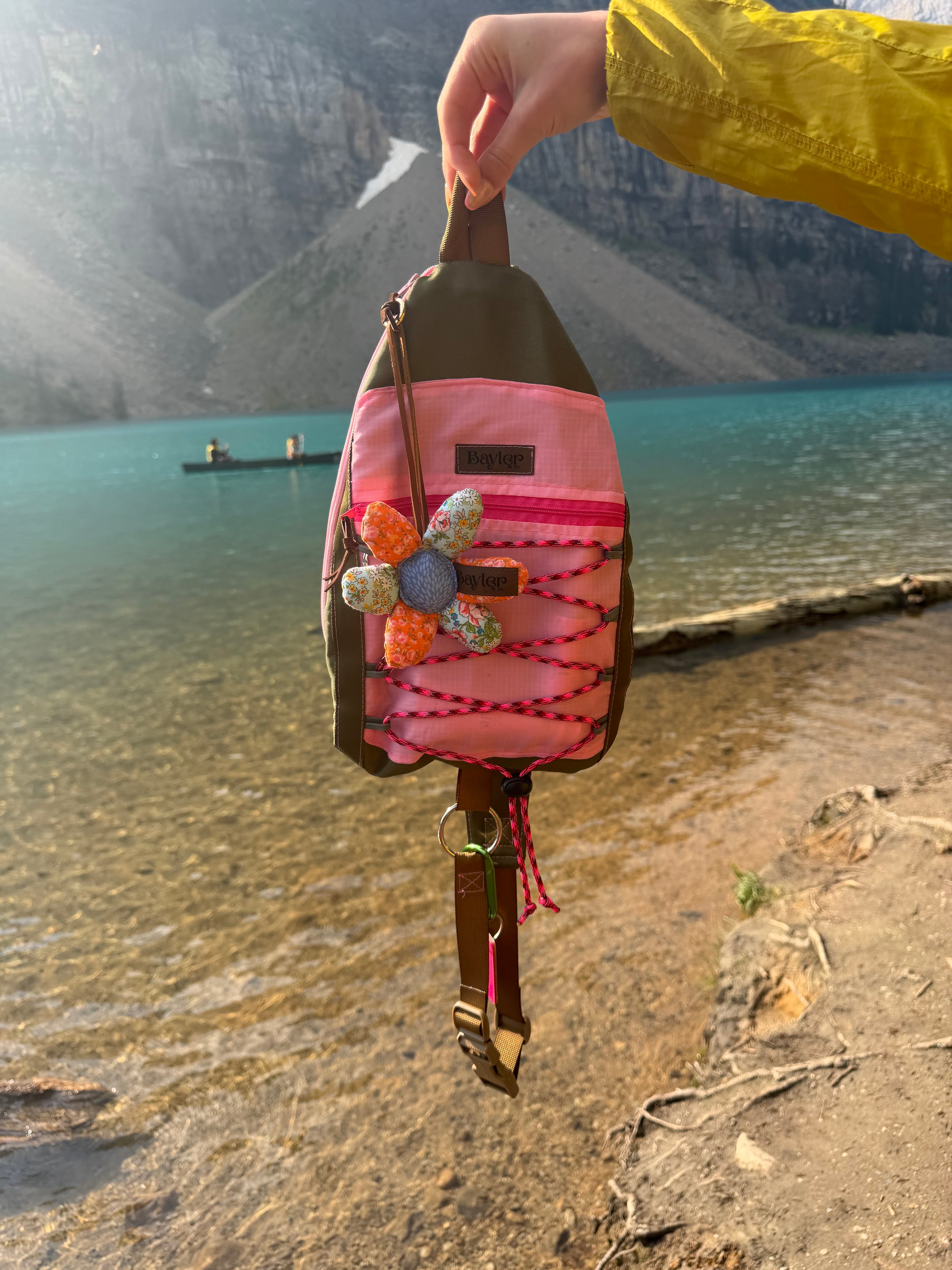 Pink & Green Hiking Cross Body
