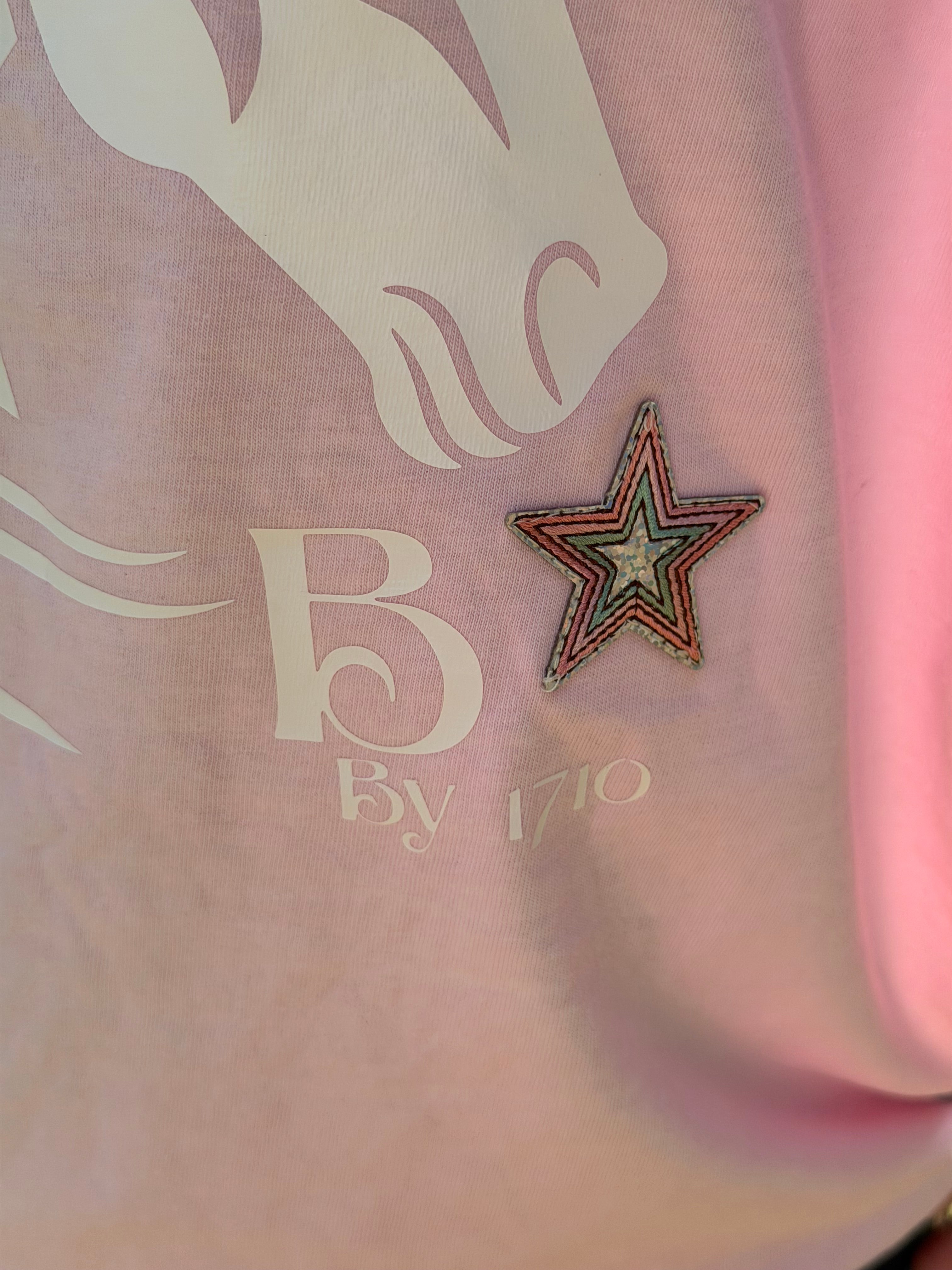 Glitter Cowgirl Pink Oversized Tee