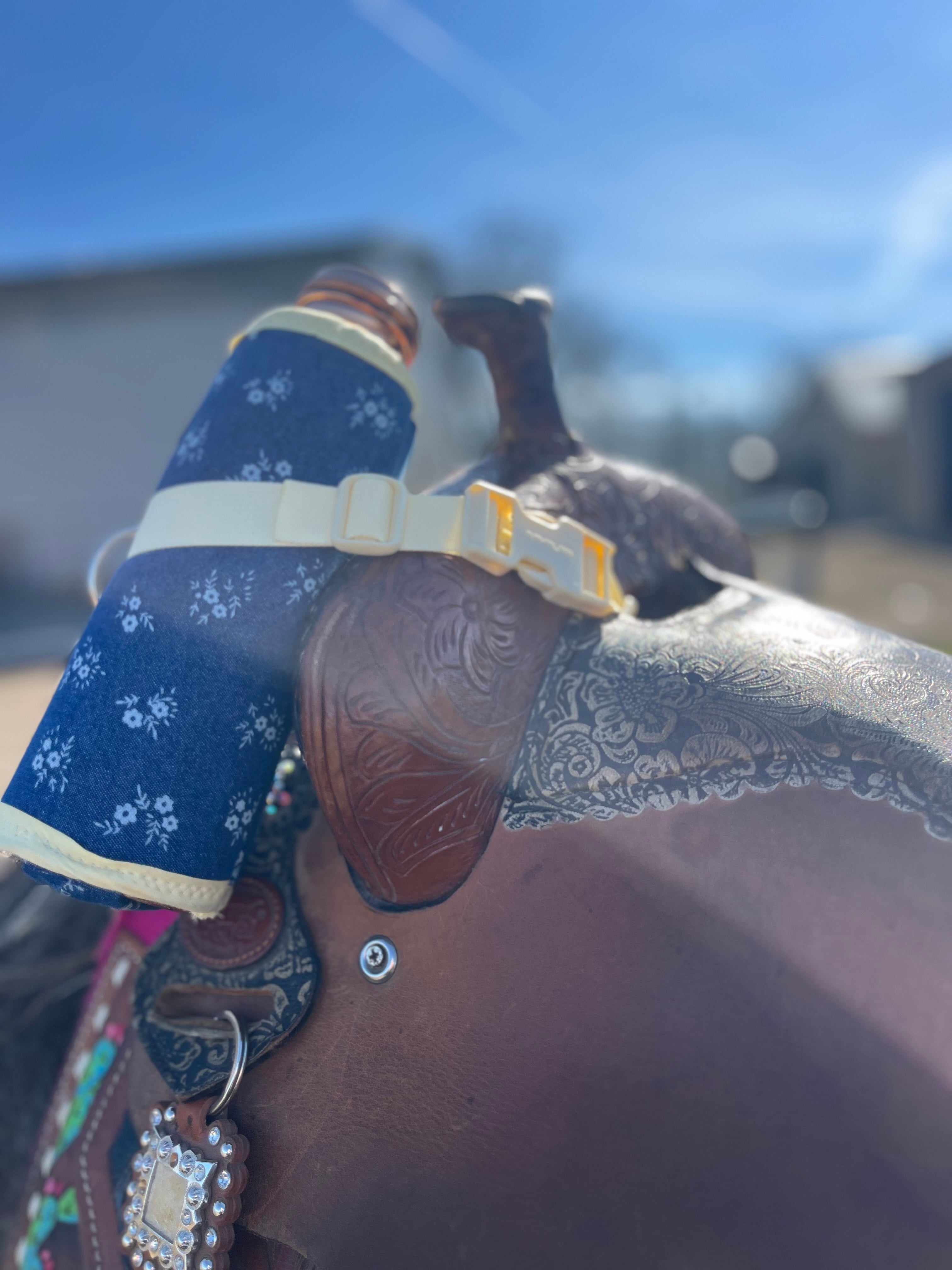 Midnight Flower Saddle Water Bottle Holder