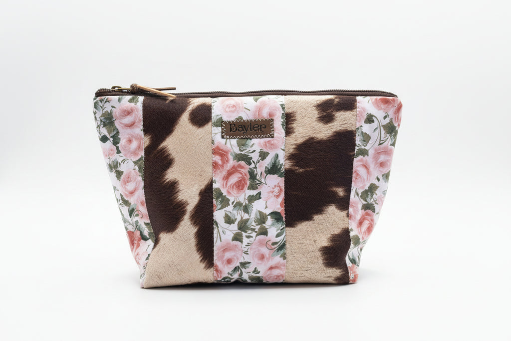 Pink Cow Flower Pouch