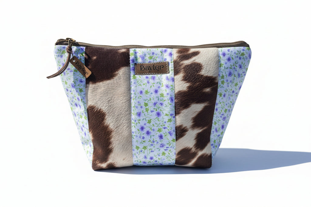 Purple Cow Flower Pouch