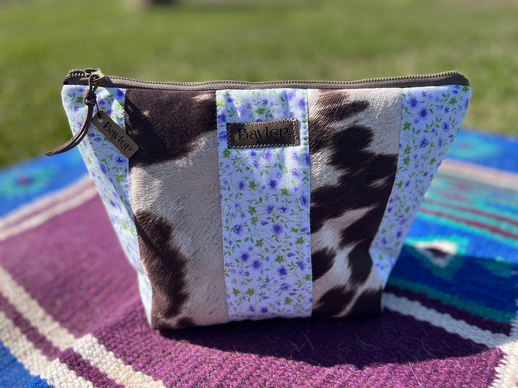 Purple Cow Flower Pouch