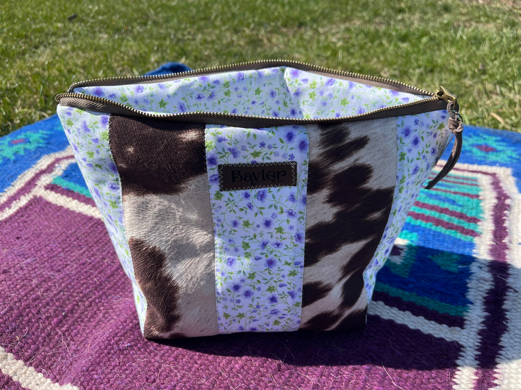 Purple Cow Flower Pouch