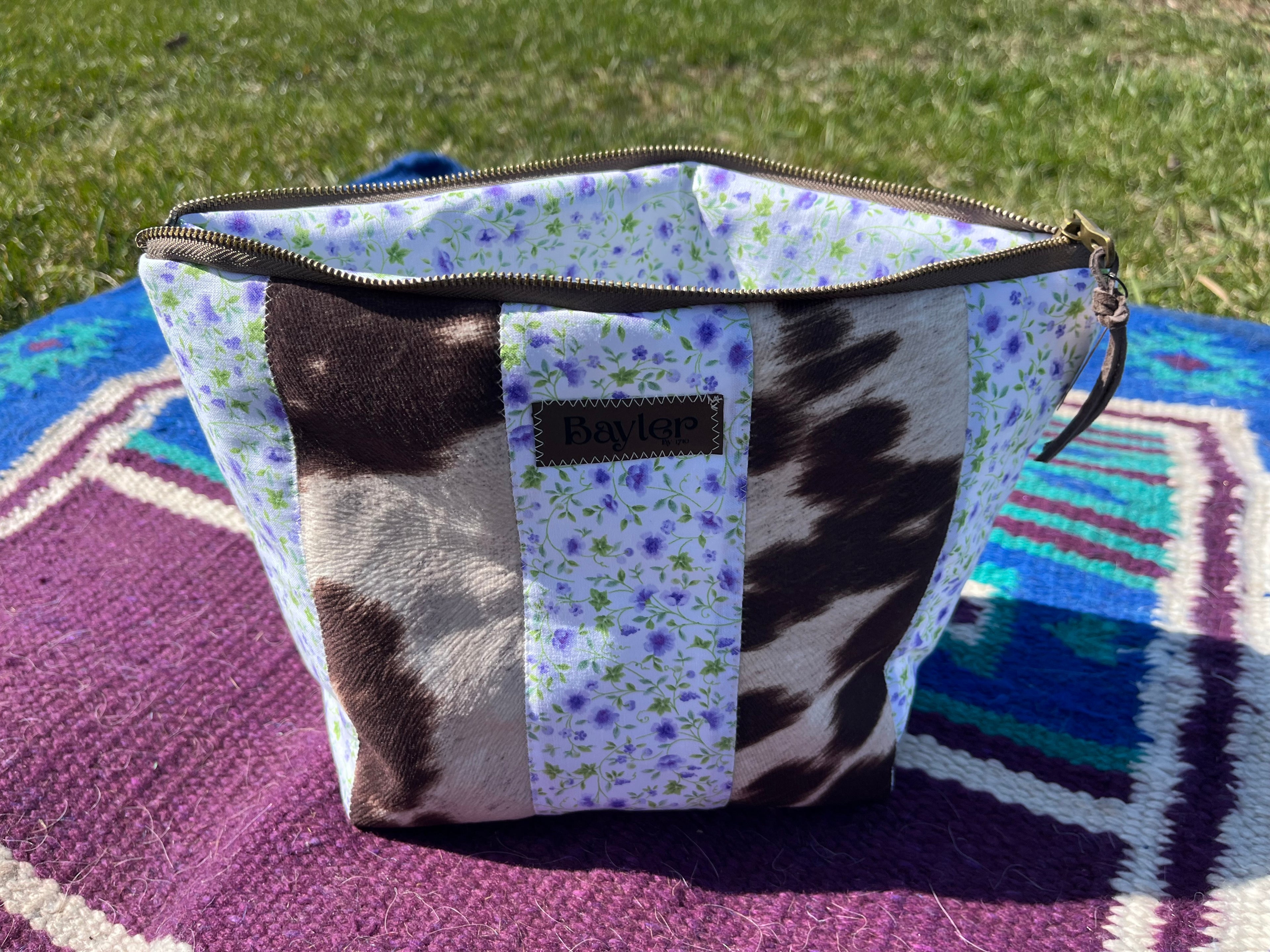 Purple Cow Flower Pouch