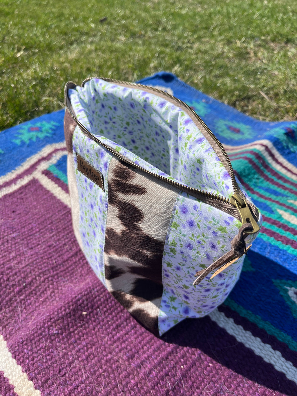 Purple Cow Flower Pouch