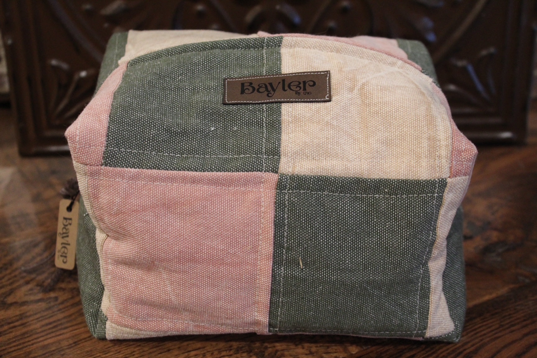 Color Block Patch Work Pouch