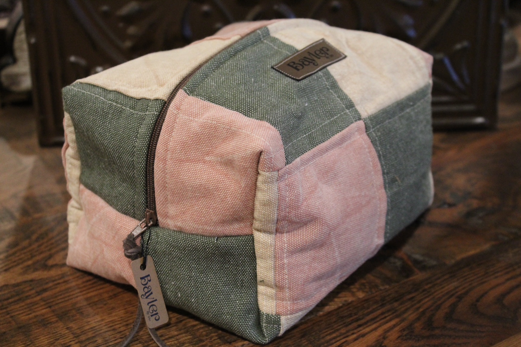Color Block Patch Work Pouch