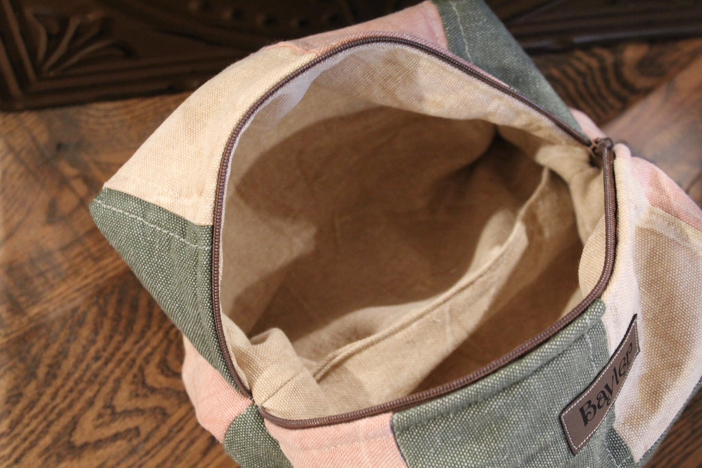 Color Block Patch Work Pouch
