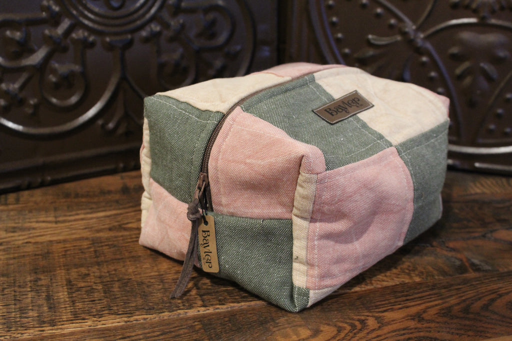 Color Block Patch Work Pouch