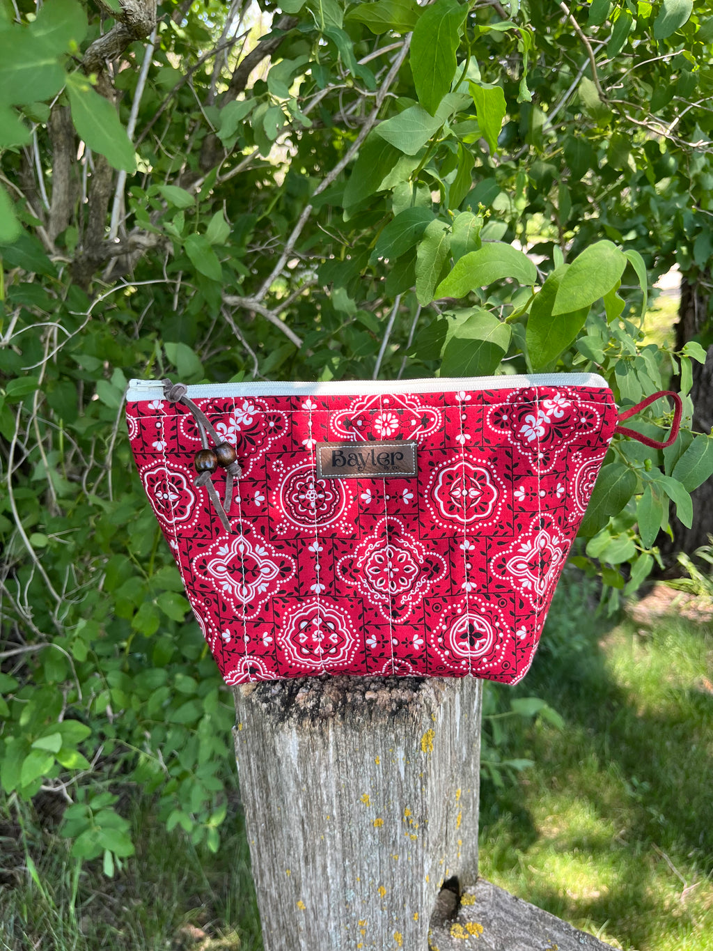 Small Red Bandana Pouch