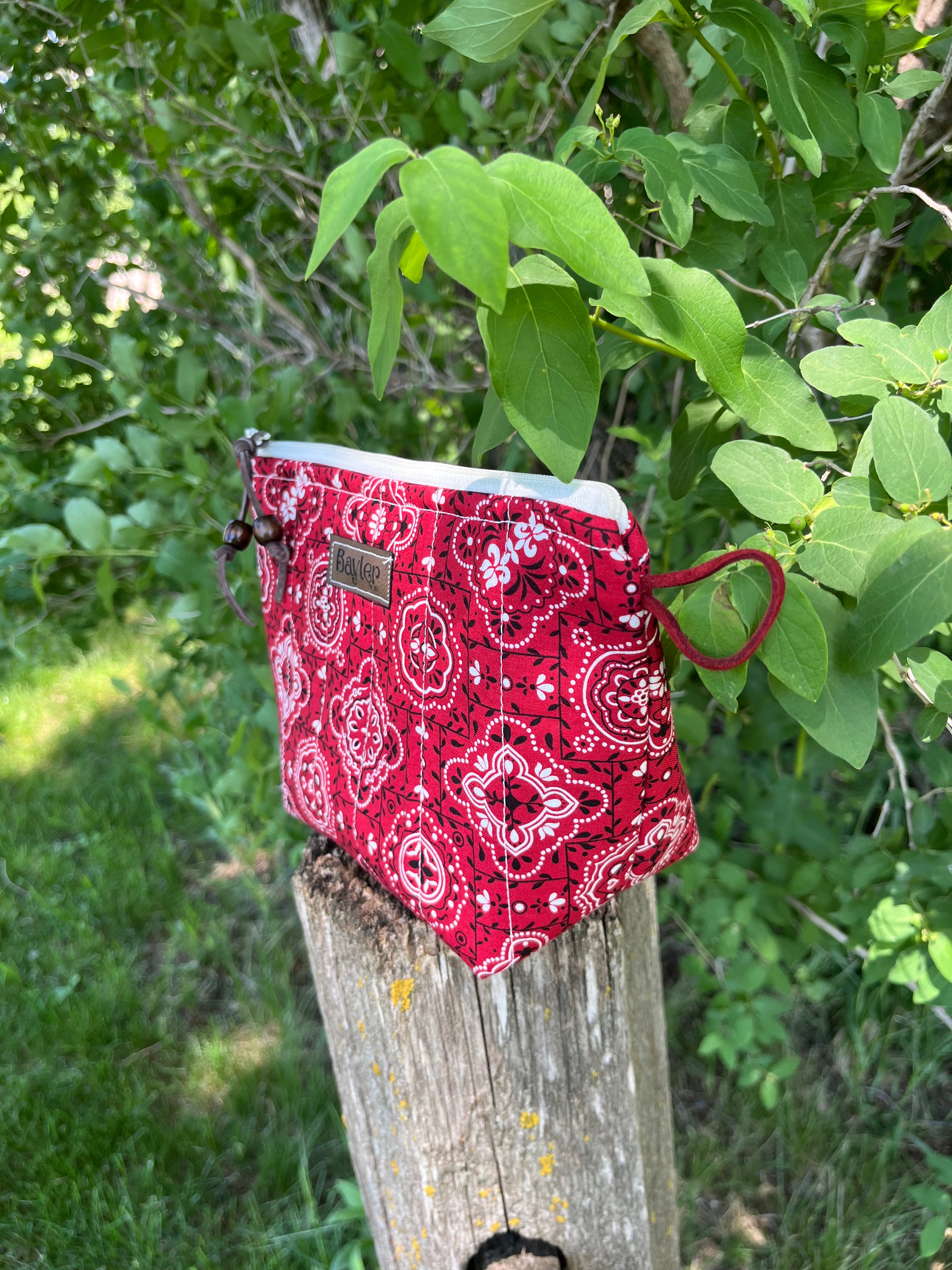 Small Red Bandana Pouch