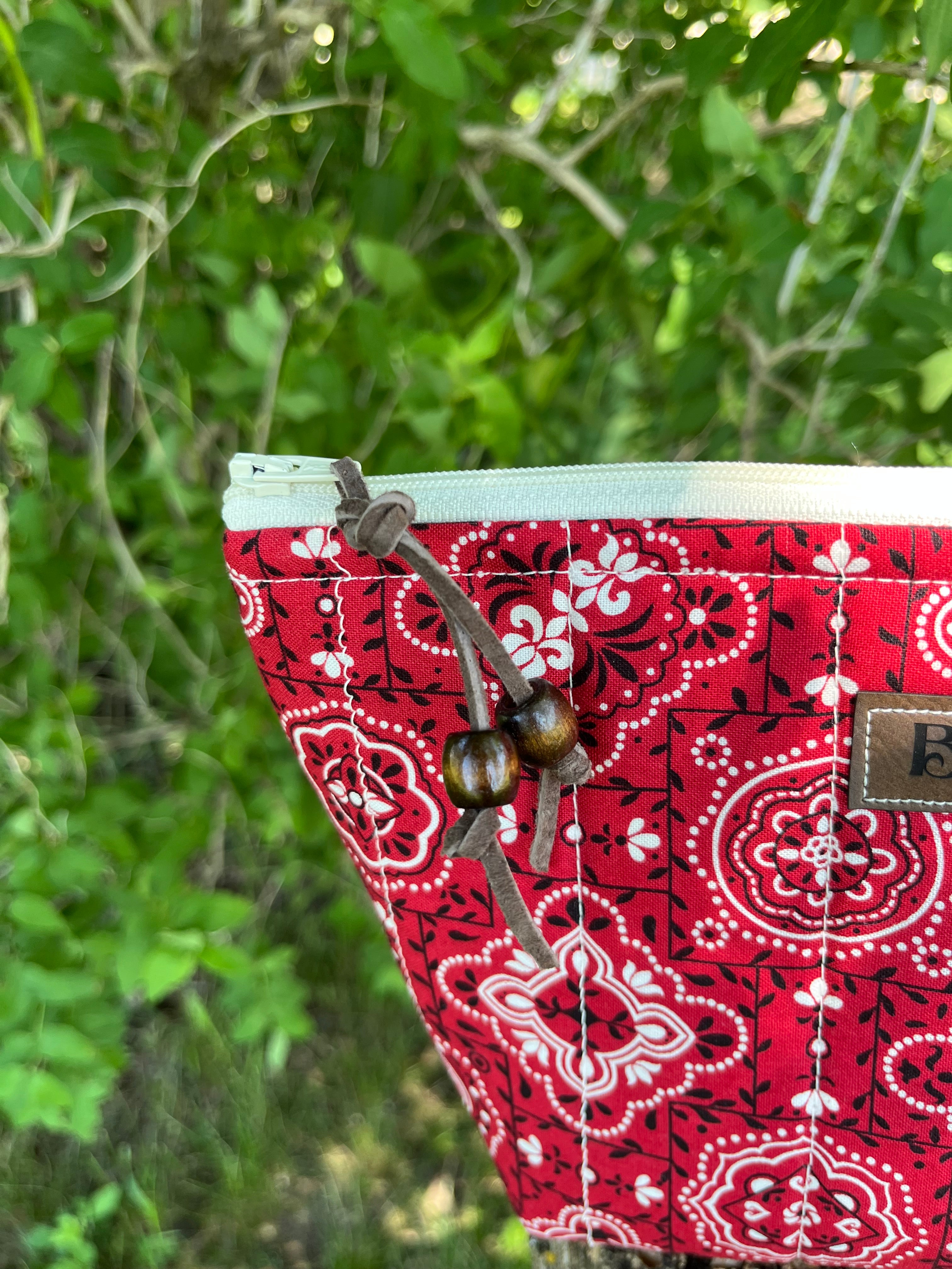 Small Red Bandana Pouch