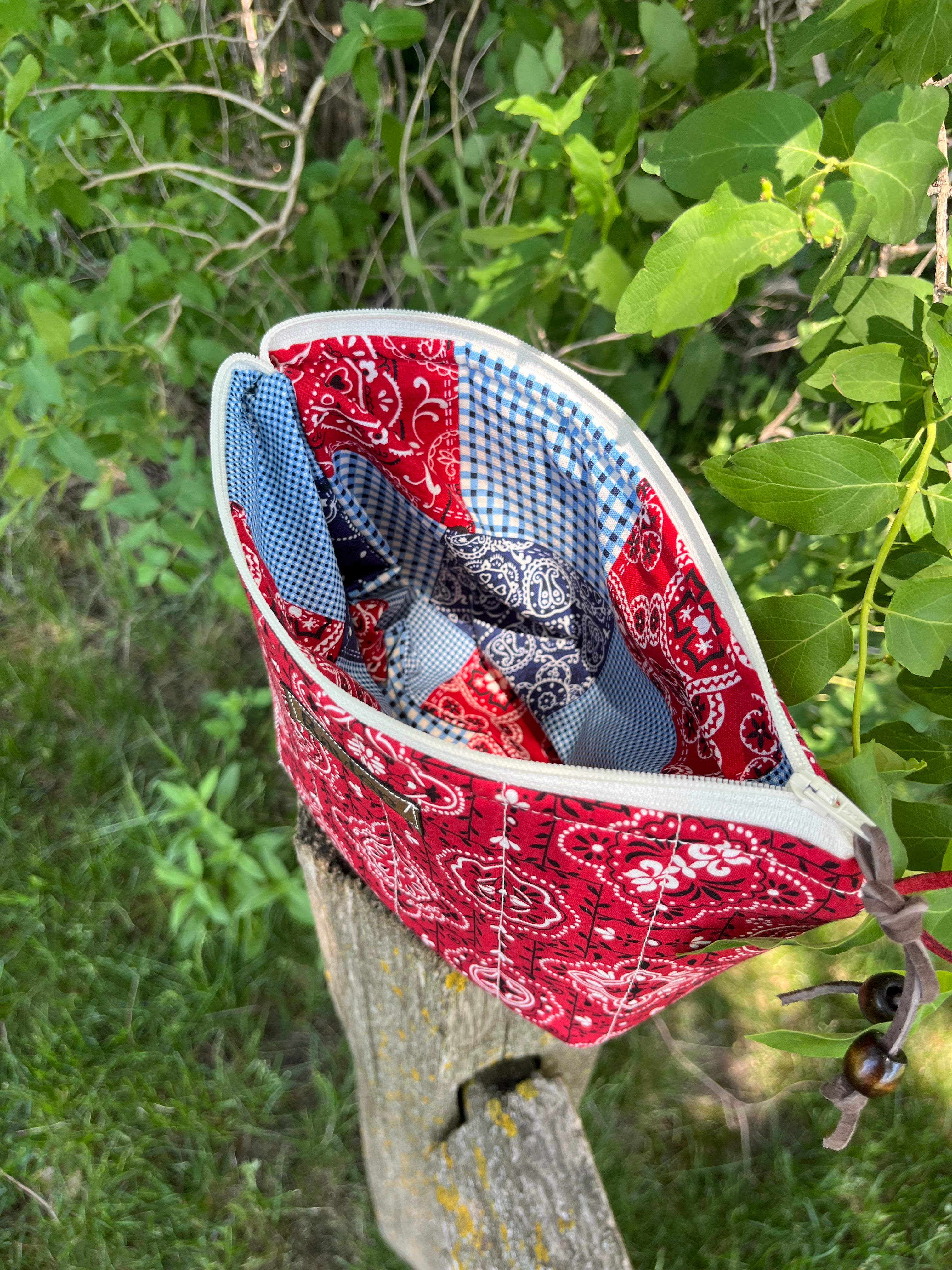 Small Red Bandana Pouch