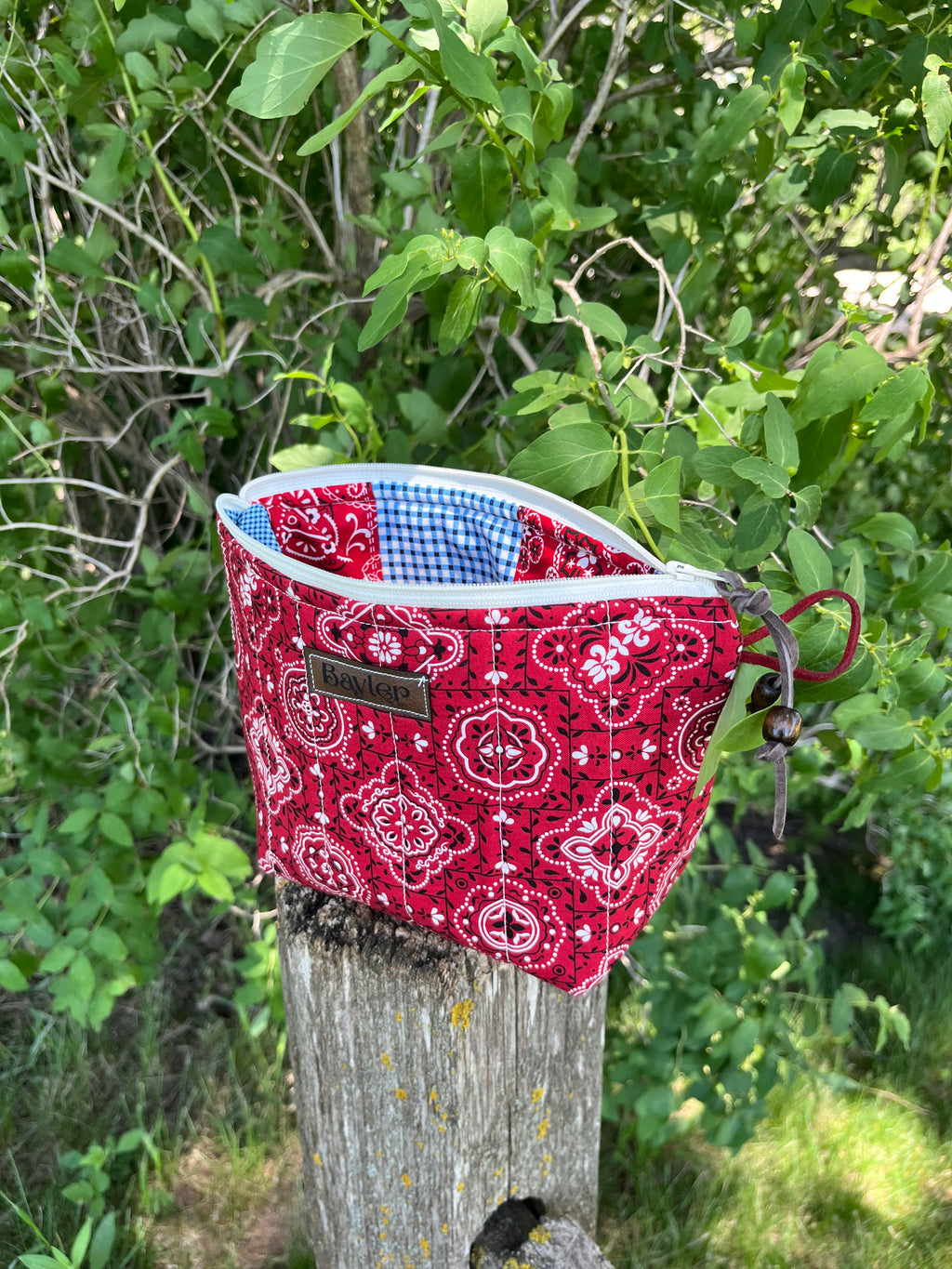 Small Red Bandana Pouch