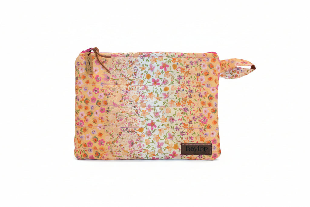 Summer Lilly Flat Zip Bag