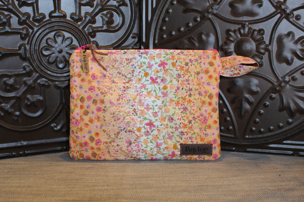 Summer Lilly Flat Zip Bag
