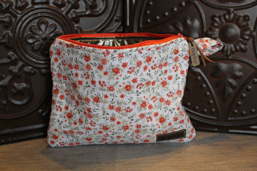 Blazing Flower Flat Zip Bag