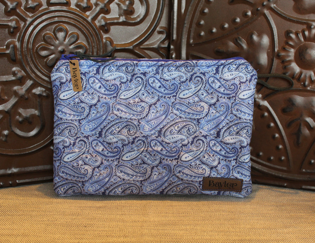 Paisley Flat Zip Bag