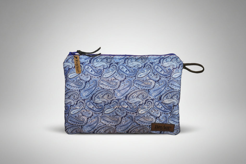 Paisley Flat Zip Bag