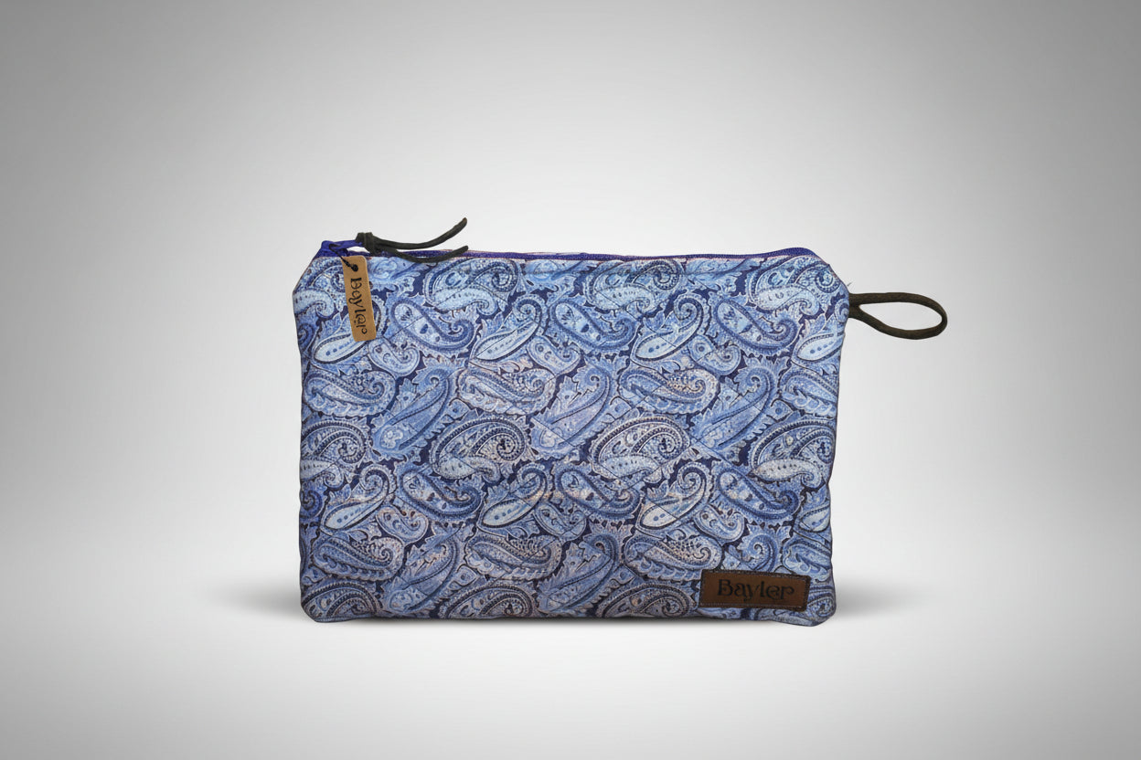 Paisley Flat Zip Bag