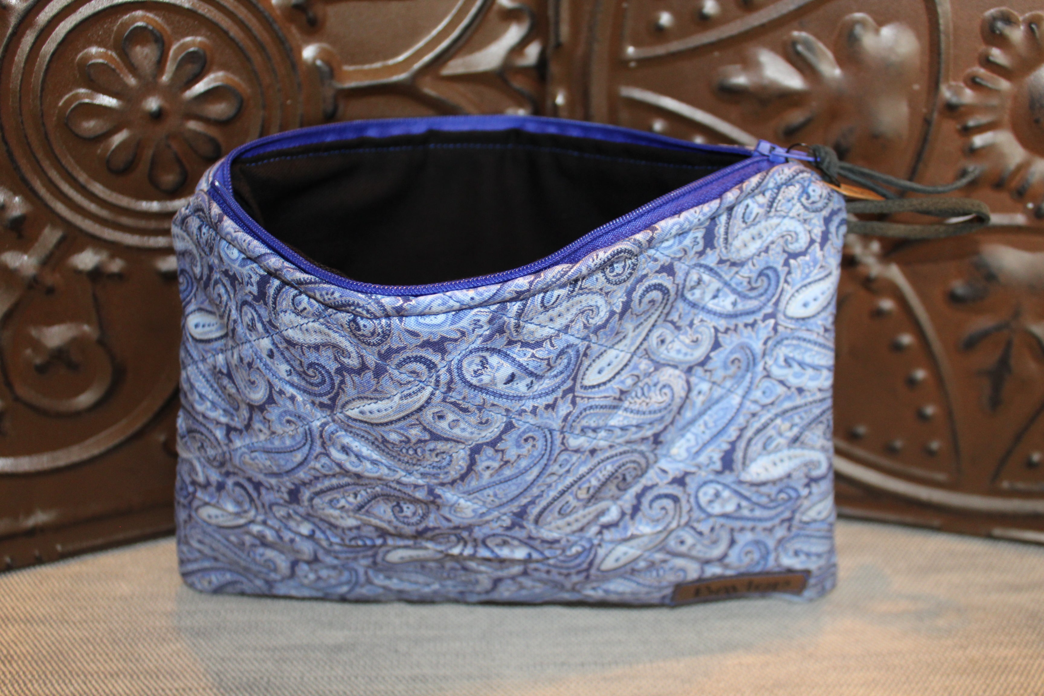 Paisley Flat Zip Bag