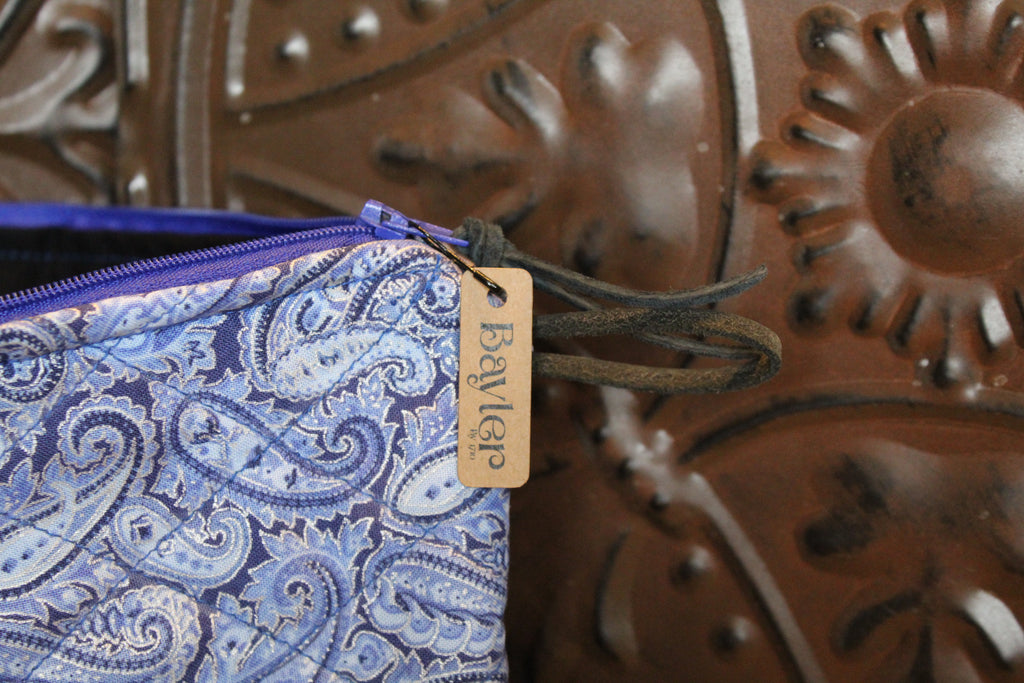 Paisley Flat Zip Bag