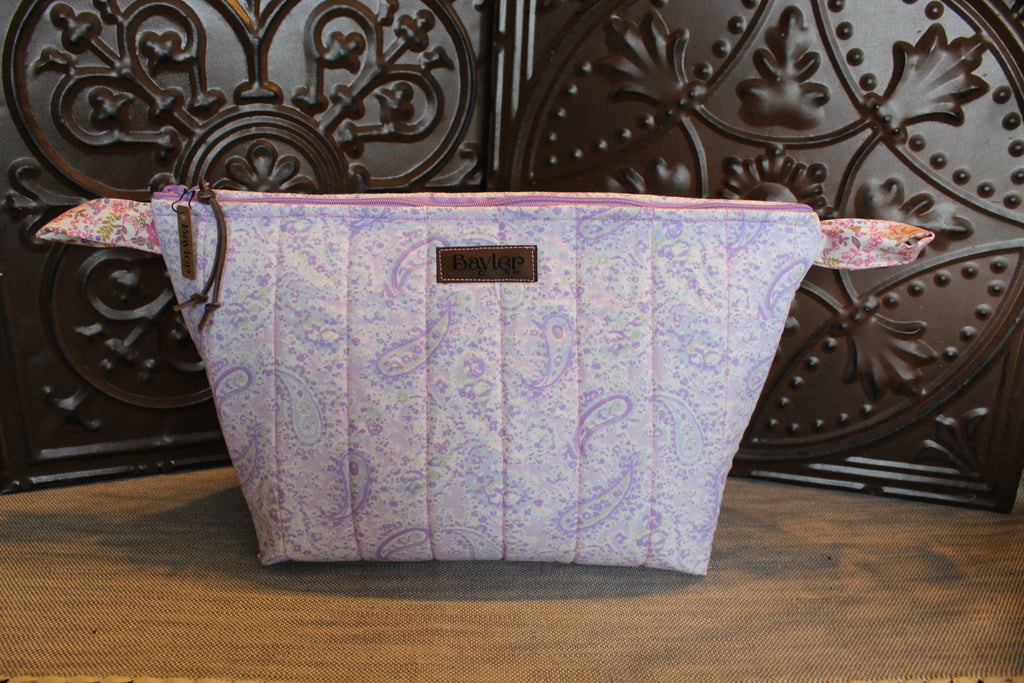 Lavender Swirl XL Makeup Bag