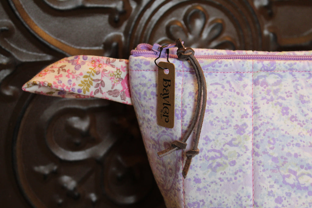 Lavender Swirl XL Makeup Bag