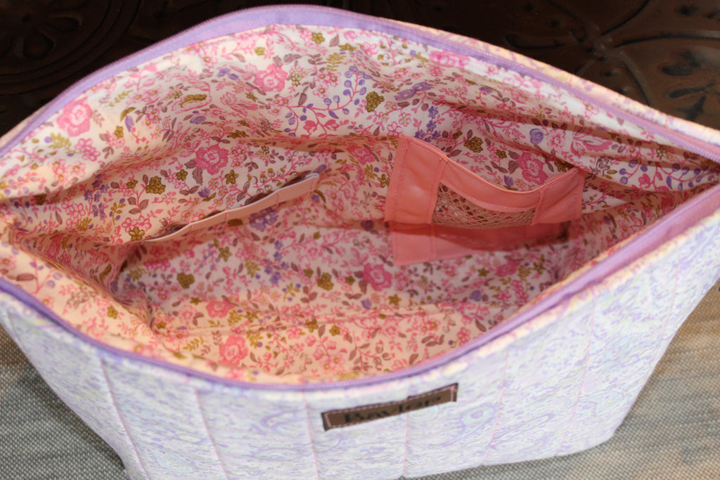 Lavender Swirl XL Makeup Bag