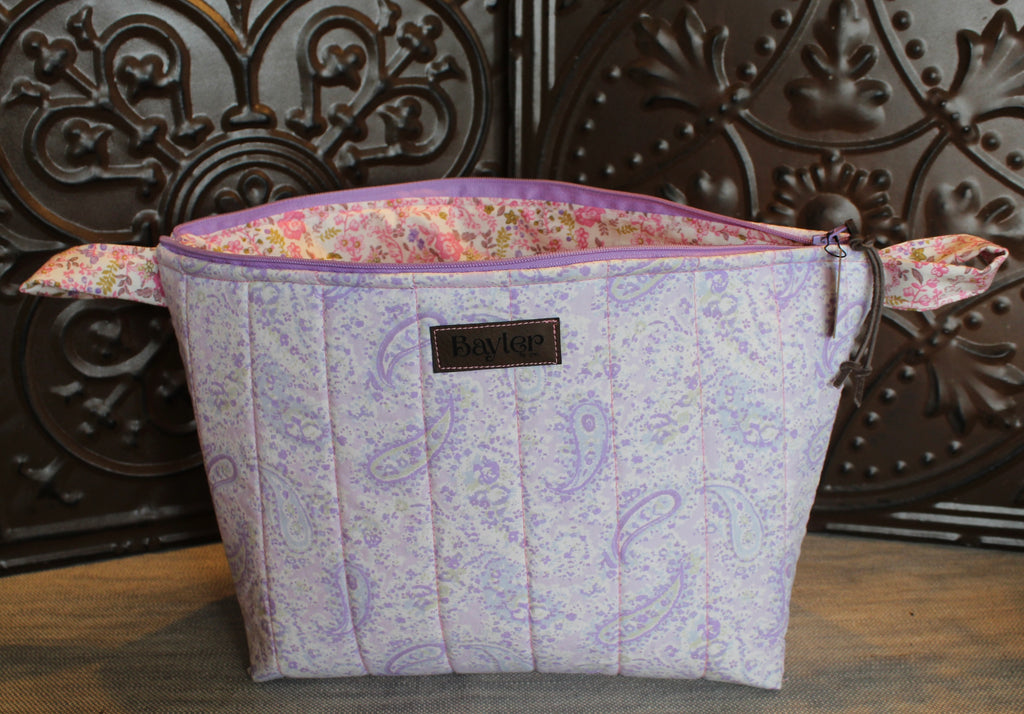 Lavender Swirl XL Makeup Bag